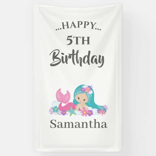 MERMAID PARTY Summer Theme Banner (Vertikal)