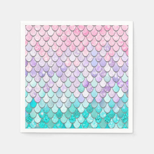 Mermaid Party Supplies, Paper Napkins Serviette