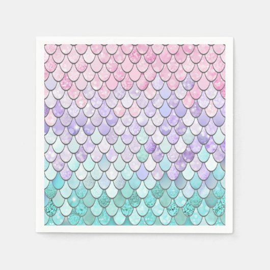Mermaid Party Supplies, Paper Napkins Serviette (Vorderseite)
