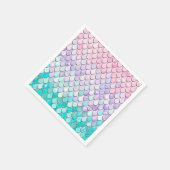 Mermaid Party Supplies, Paper Napkins Serviette (Ecke)
