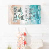 MERMAID PARTY Surf Blue Theme Banner (Insitu)
