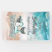 MERMAID PARTY Surf Blue Theme Banner (Horizontal)