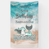 MERMAID PARTY Surf Blue Theme Banner (Vertikal)