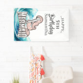 MERMAID PARTY Surf Pink Theme Banner (Insitu)