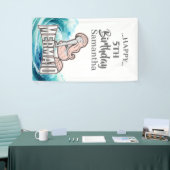 MERMAID PARTY Surf Pink Theme Banner (Messeveranstaltung)