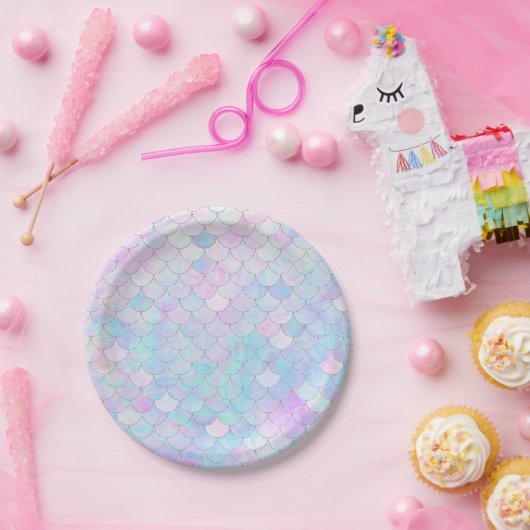 Mermaid Party Teller Lila Iridescent Plate (Party)