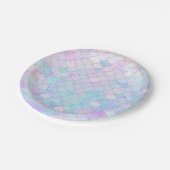 Mermaid Party Teller Lila Iridescent Plate (Schrägansicht)