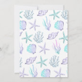 Mermaid Party Two Sea Mermaid 2. Geburtstag Einladung (Rückseite)