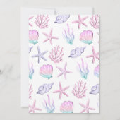 Mermaid Party Two Sea Mermaid 2. Geburtstag Einladung (Rückseite)