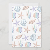 Mermaid Party Two Sea Mermaid 2. Geburtstag Einladung (Rückseite)