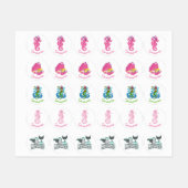 Mermaid Party Warrior Labels Etiketten (Blatt)