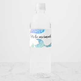 Mermaid Party Wasser Flasche Wasserflaschenetikett