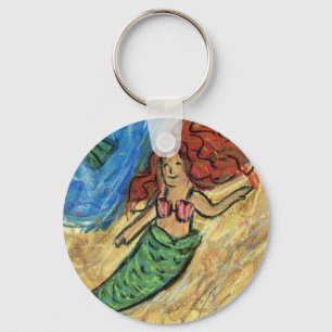 Mermaid Pastel Custom Art Schlüsselanhänger
