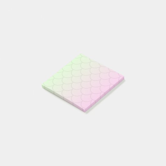 Mermaid Pastel Rainbow Gradient Wasserfarbe Minima Post-it Klebezettel (angewinkelt)