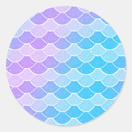 Mermaid - Pastellskala Runder Aufkleber (Vorderseite)