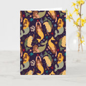 Mermaid Pattern | Blank Karte (Gelbe Blume)