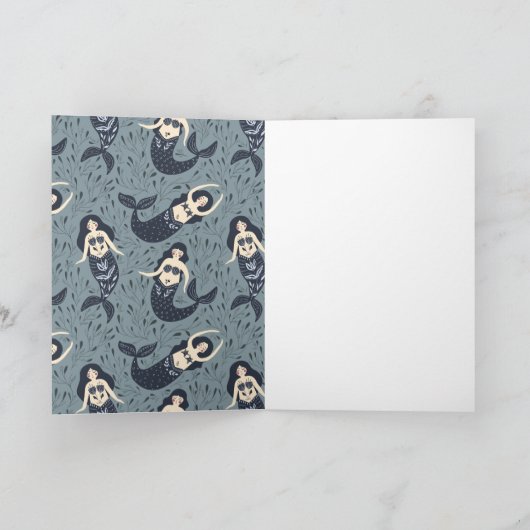 Mermaid Pattern | Blank Karte (Innenseite)