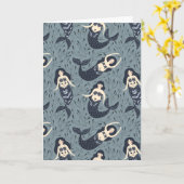 Mermaid Pattern | Blank Karte (Gelbe Blume)