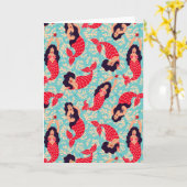 Mermaid Pattern | Blank Karte (Gelbe Blume)