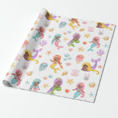 Mermaid Pattern Geschenkpapier (Ungerollt)