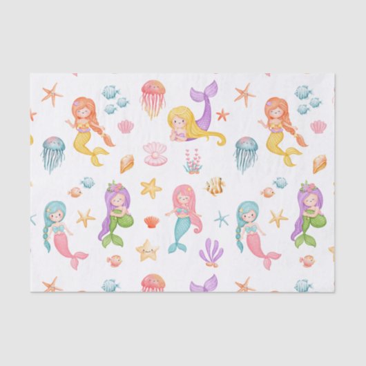Mermaid Pattern Seidenpapier (Vorderseite)