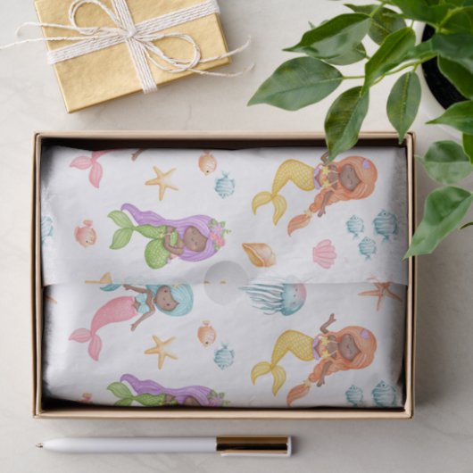 Mermaid Pattern Seidenpapier (Geschenk)