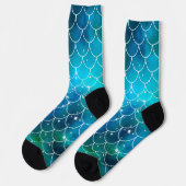 Mermaid Pattern Socken (Linkes Detail)