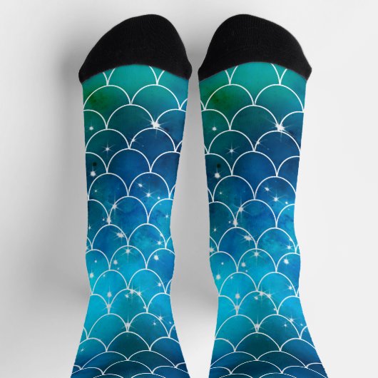 Mermaid Pattern Socken (Oben)