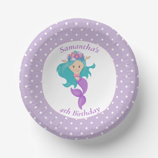 Mermaid Pearl - Ocean Jewel Geburtstag Pappteller (Vorderseite)