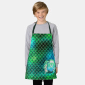 Mermaid Pearls and Scales Green ID600 Schürze (Getragen)