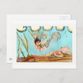Mermaid Performs Postkarte (Vorne/Hinten)