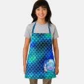 Mermaid Perls and Scales Blue ID600 Schürze (Insitu)