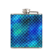 Mermaid Perls and Scales Monogram Blue ID600 Flachmann (Rückseite)