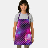 Mermaid Perls and Scales Monogram Pink ID600 Schürze (Insitu)