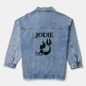 Mermaid Personalisiert Denim Jacket Jeansjacke (Rückseite)
