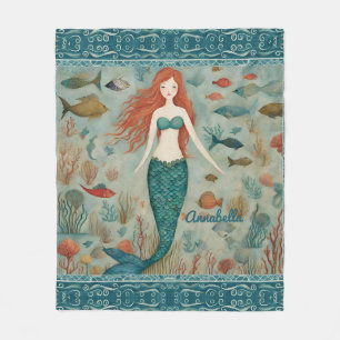 Mermaid Personalisiert Fleecedecke