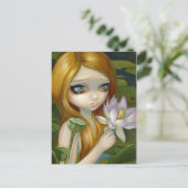 "Mermaid Picking Lotus Blossoms" Postkarte (Stehend Vorderseite)