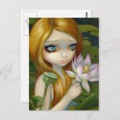 "Mermaid Picking Lotus Blossoms" Postkarte (Vorne/Hinten)
