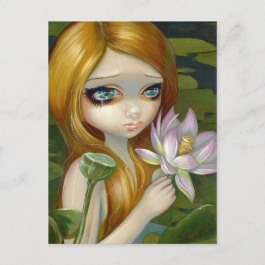 "Mermaid Picking Lotus Blossoms" Postkarte (Vorderseite)