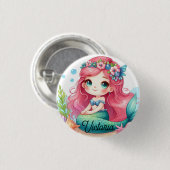 Mermaid Pin Button (Vorne & Hinten)