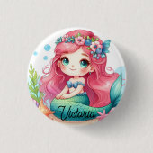 Mermaid Pin Button (Vorderseite)