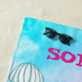 Mermaid Pink Blue Starfish Niedlich Strandtuch (Beispiel)