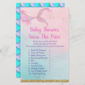 Mermaid Pink Gold Baby Dusche schätzt das Preisspi (Vorne/Hinten)