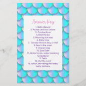 Mermaid Pink Gold Baby Emoji Pictionary Game (Rückseite)