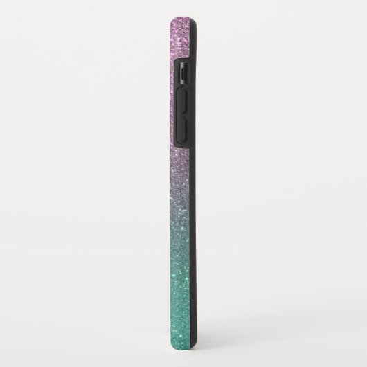Mermaid Pink Green Funkelnd Glitzer Ombre Case-Mate iPhone Hülle (Hinten/Links)