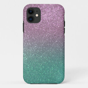 Mermaid Pink Green Funkelnd Glitzer Ombre Case-Mate iPhone Hülle