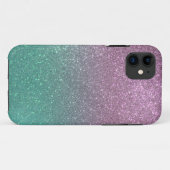 Mermaid Pink Green Funkelnd Glitzer Ombre Case-Mate iPhone Hülle (Rückseite (Horizontal))