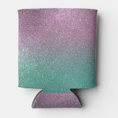 Mermaid Pink Green Funkelnd Glitzer Ombre Dosenkühler (Vorderseite)