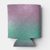Mermaid Pink Green Funkelnd Glitzer Ombre Dosenkühler (Rückseite)