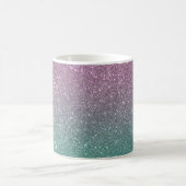 Mermaid Pink Green Funkelnd Glitzer Ombre Kaffeetasse (Mittel)